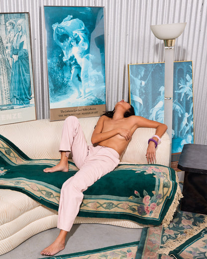 Postmodern Lucite Torchiere Floor Lamp