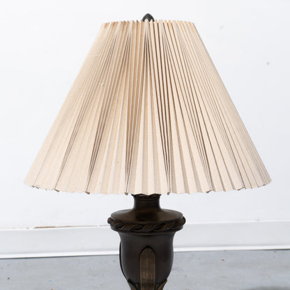 Neoclassical Bronze Table Lamp Pair