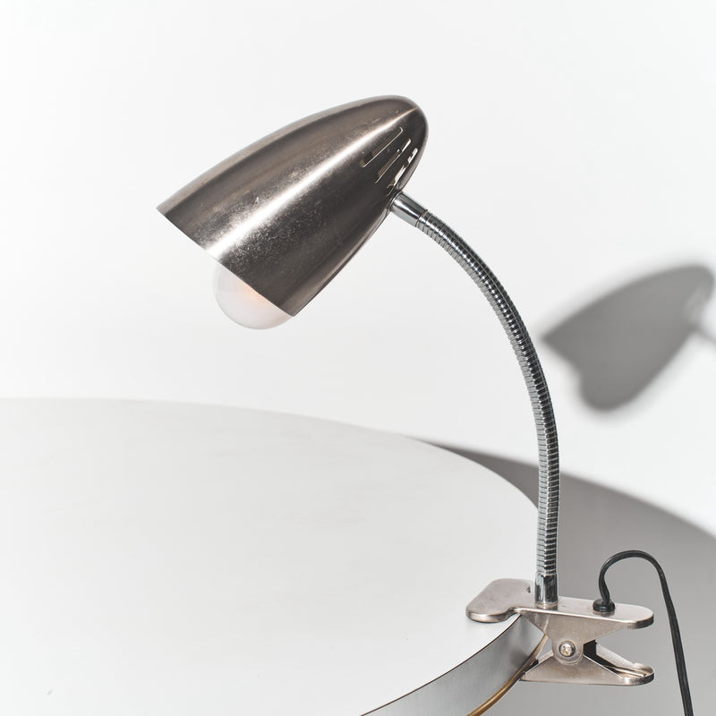 Mid-Century Modern Cone Gooseneck Clamp Lamp