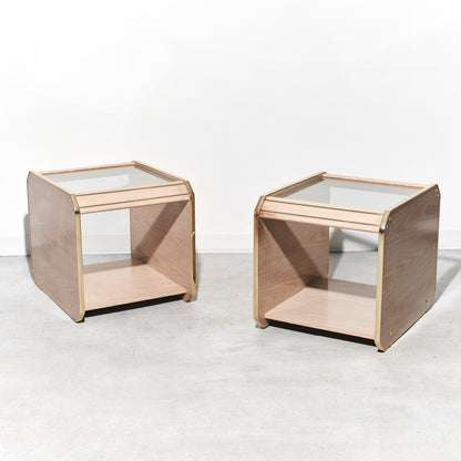 Mid-century Modern Brass Side Table (2 Available)