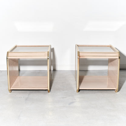 Mid-century Modern Brass Side Table (2 Available)