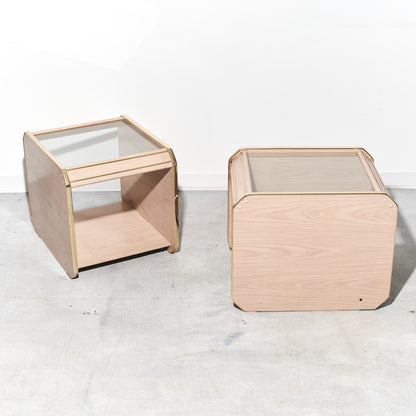 Mid-century Modern Brass Side Table (2 Available)