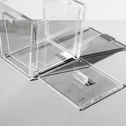 Mid-Century Modern Clear Acrylic Ice Bucket