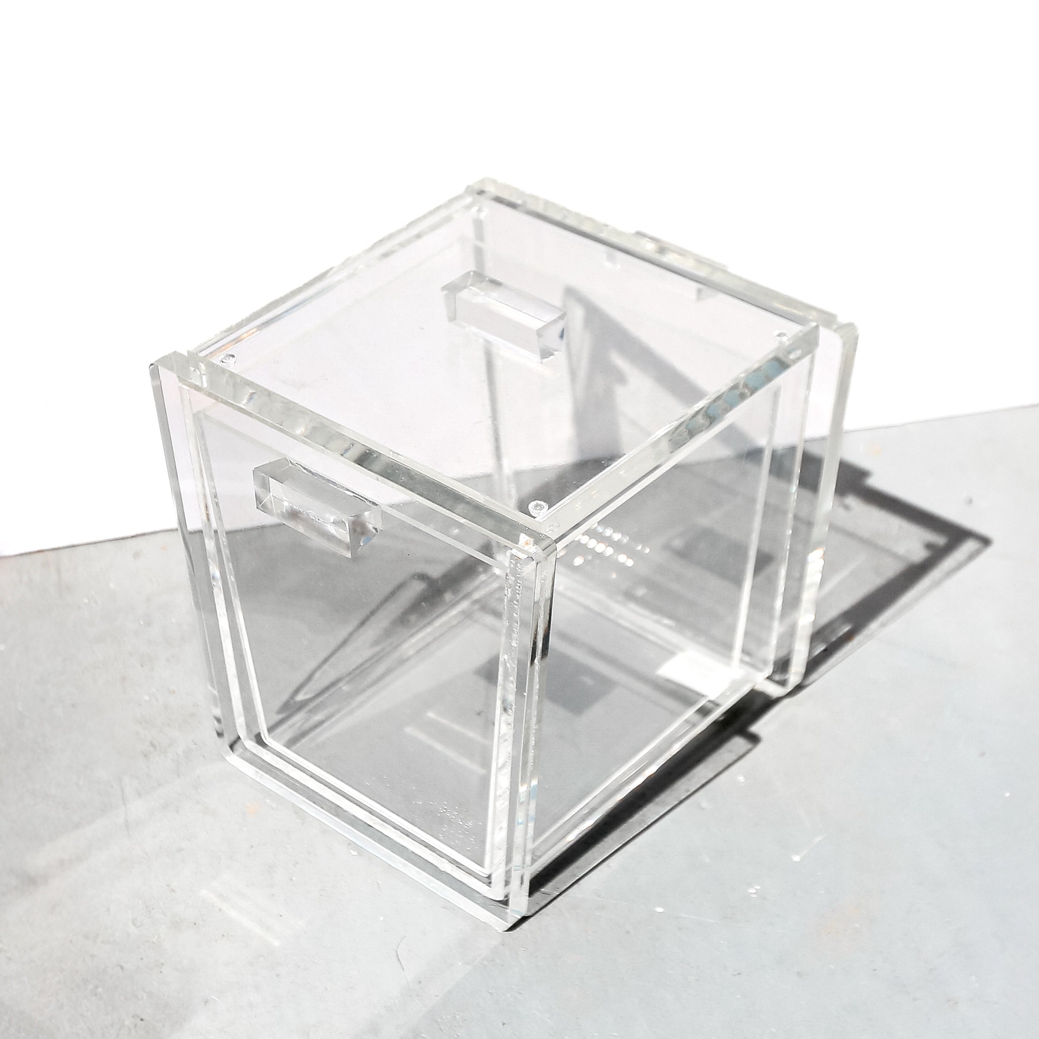 Mid-Century Modern Clear Acrylic Ice Bucket