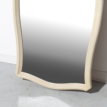 Large Scalloped Wooden Mirror