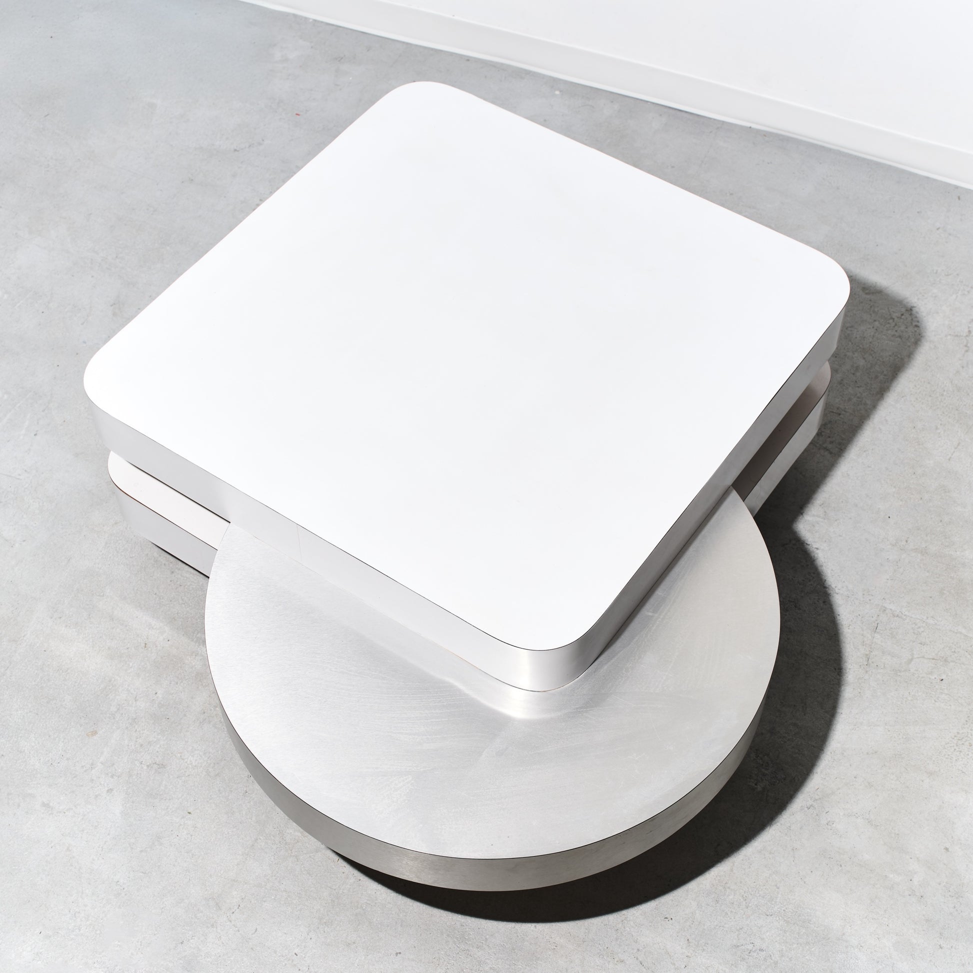 White electronic device on a gray surface