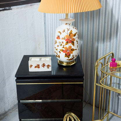 Black Postmodern Lacquer Nightstand