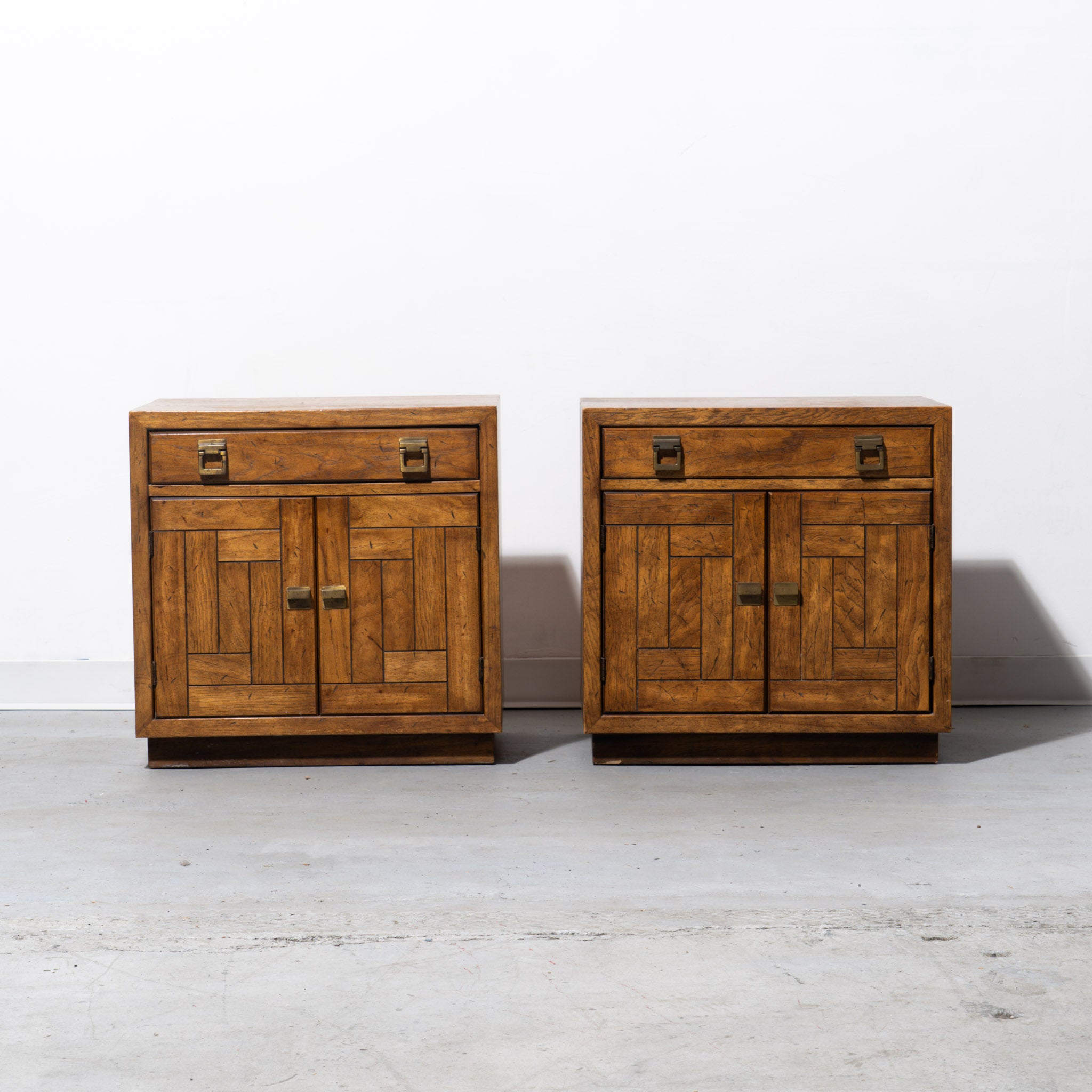 Mid-Century Drexel Heritage Woodbriar Pecan Wood Nightstand (2 Available)