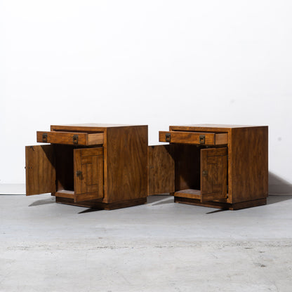 Mid-Century Drexel Heritage Woodbriar Pecan Wood Nightstand (2 Available)