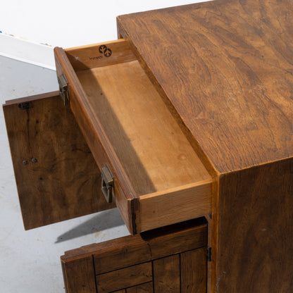 Mid-Century Drexel Heritage Woodbriar Pecan Wood Nightstand (2 Available)