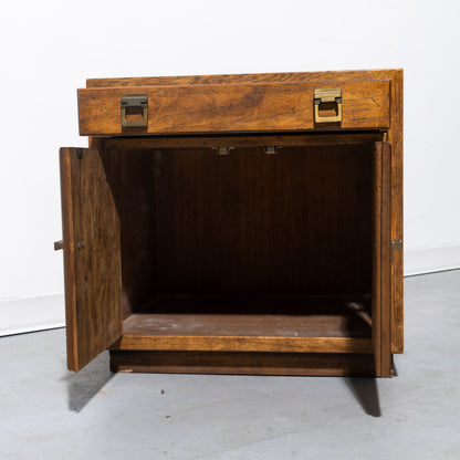 Mid-Century Drexel Heritage Woodbriar Pecan Wood Nightstand (2 Available)