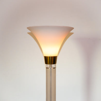 1970s Postmodern Lucite Lamp with Glass Base