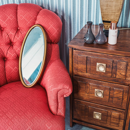 Ethan Allen Pink Tufted Armchair