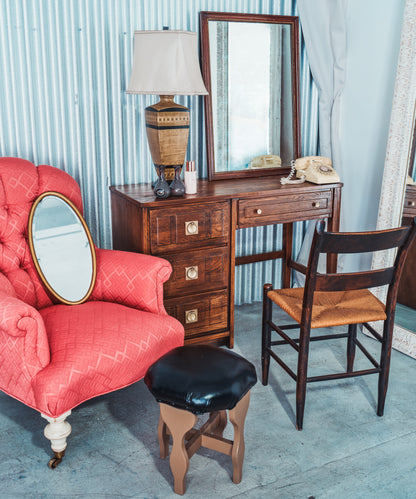 Ethan Allen Pink Tufted Armchair