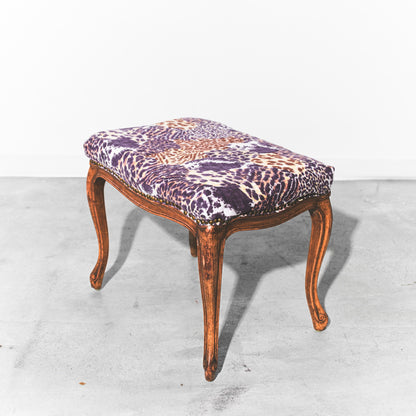 Refurbished Tufted Antique Stool (Large)