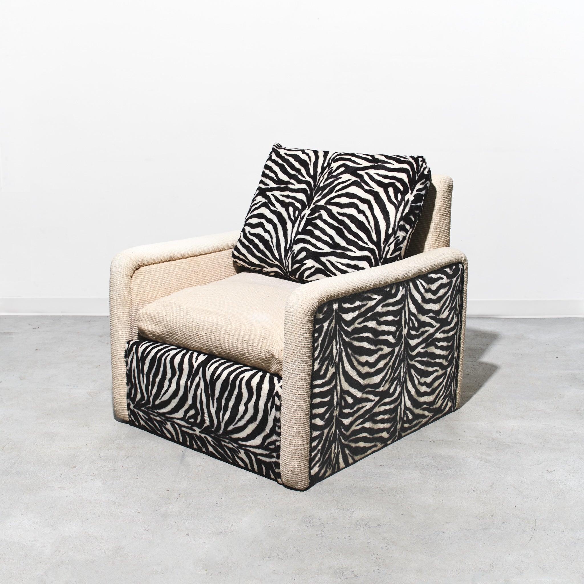 Refurbished Zebra Lounge Chair