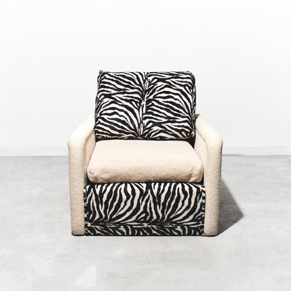 Refurbished Zebra Lounge Chair