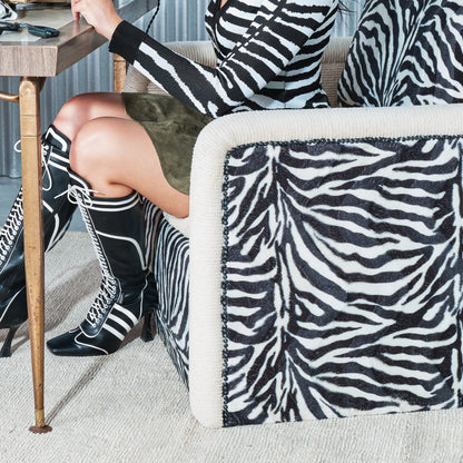 Refurbished Zebra Lounge Chair