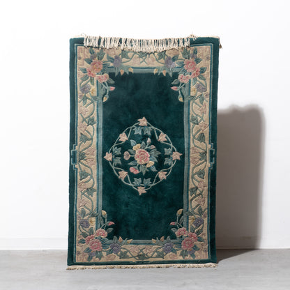 Hand-Knotted Chinese Art Deco Medallion Wool Rug (2 Available)