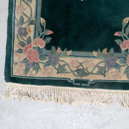 Hand-Knotted Chinese Art Deco Medallion Wool Rug (2 Available)
