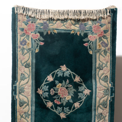 Hand-Knotted Chinese Art Deco Medallion Wool Rug (2 Available)