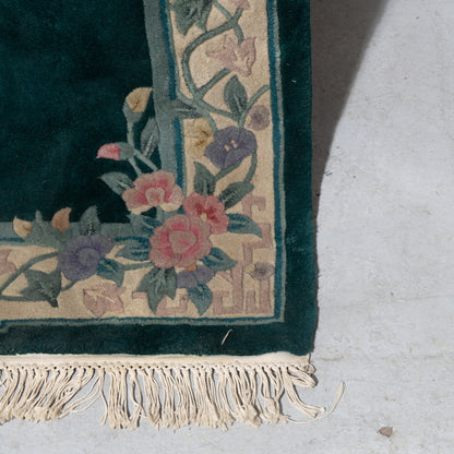 Hand-Knotted Chinese Art Deco Medallion Wool Rug (2 Available)