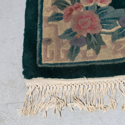 Hand-Knotted Chinese Art Deco Medallion Wool Rug (2 Available)