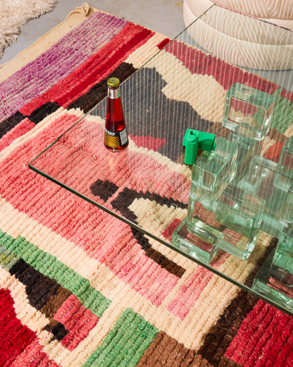 Hand-made Moroccan Berber Geometric Wool Rug