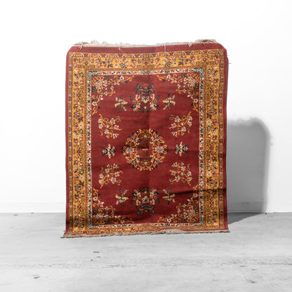 Red and Gold Persian Wool Rug