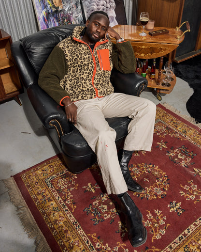 Red and Gold Persian Wool Rug