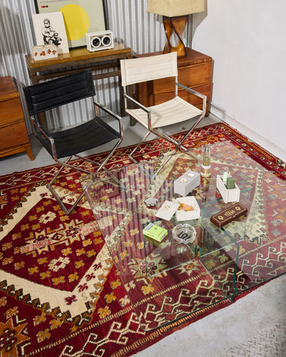 Red Hand-Woven Moroccan Behaad Rug