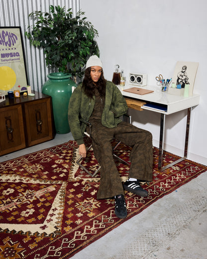 Red Hand-Woven Moroccan Behaad Rug