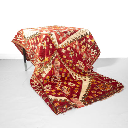 Red Hand-Woven Moroccan Behaad Rug