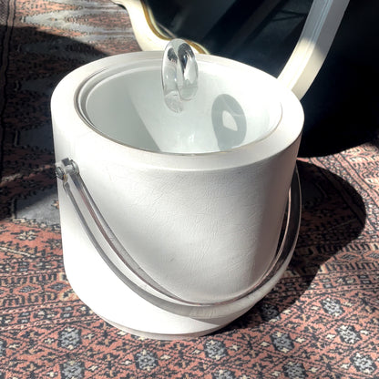 1970s Bucket Brigade Leather Ice Bucket