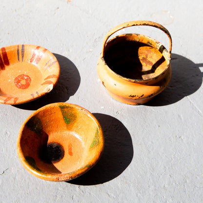 3 Mexican Mini Terracotta Bowls