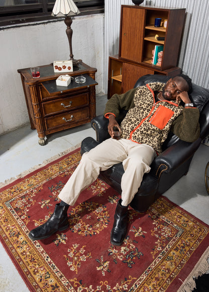 Wooden Nighstand with Granite Top and Pull-Out Writing Tray