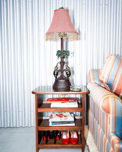 Striped Palm Tree Table Lamp