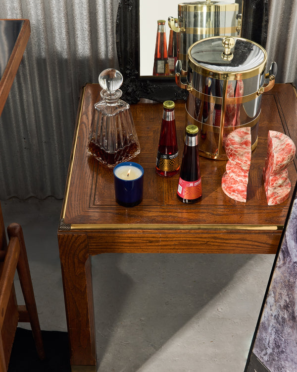 Oak parquet table