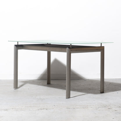 LC6 Le Corbusier-Style Frosted Glass Dining Table