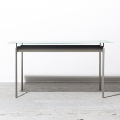 LC6 Le Corbusier-Style Frosted Glass Dining Table