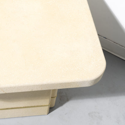 Postmodern Faux-Stone Mushroom Side Table (2 Available)