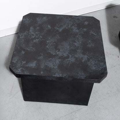 Postmodern Faux-Stone Side Table (2 Available)