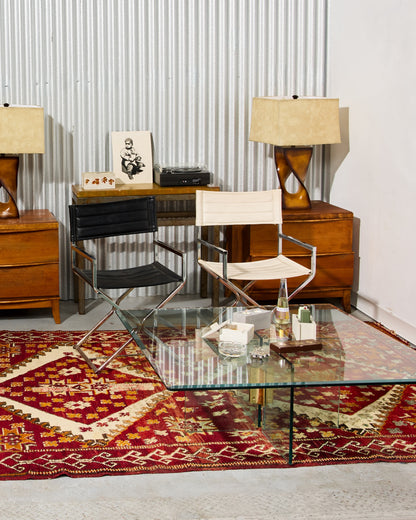 Postmodern Glass Top Coffee Table