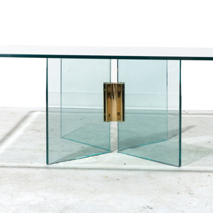 Postmodern Glass Top Coffee Table