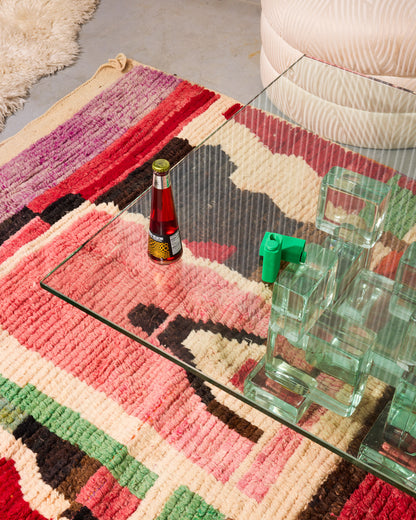 Postmodern Italian Glass Ice Cube Coffee Table