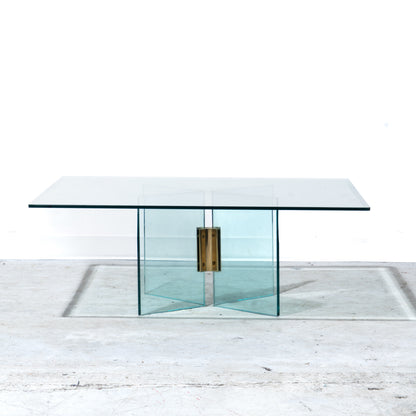 Postmodern Glass Top Coffee Table