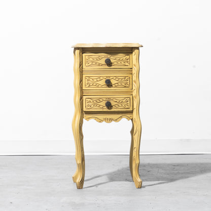 Yellow Shabby Chic Side Table