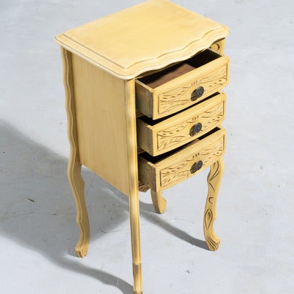 Yellow Shabby Chic Side Table