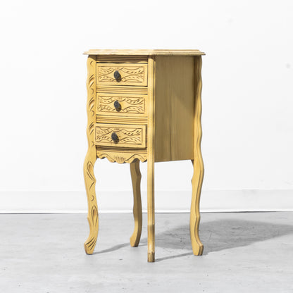 Yellow Shabby Chic Side Table