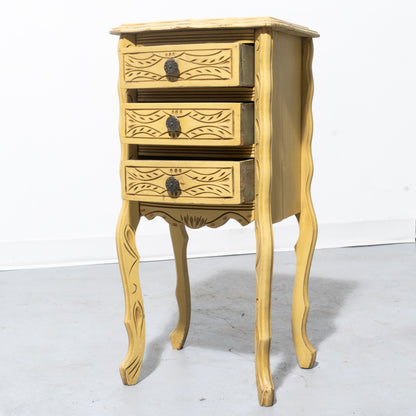 Yellow Shabby Chic Side Table